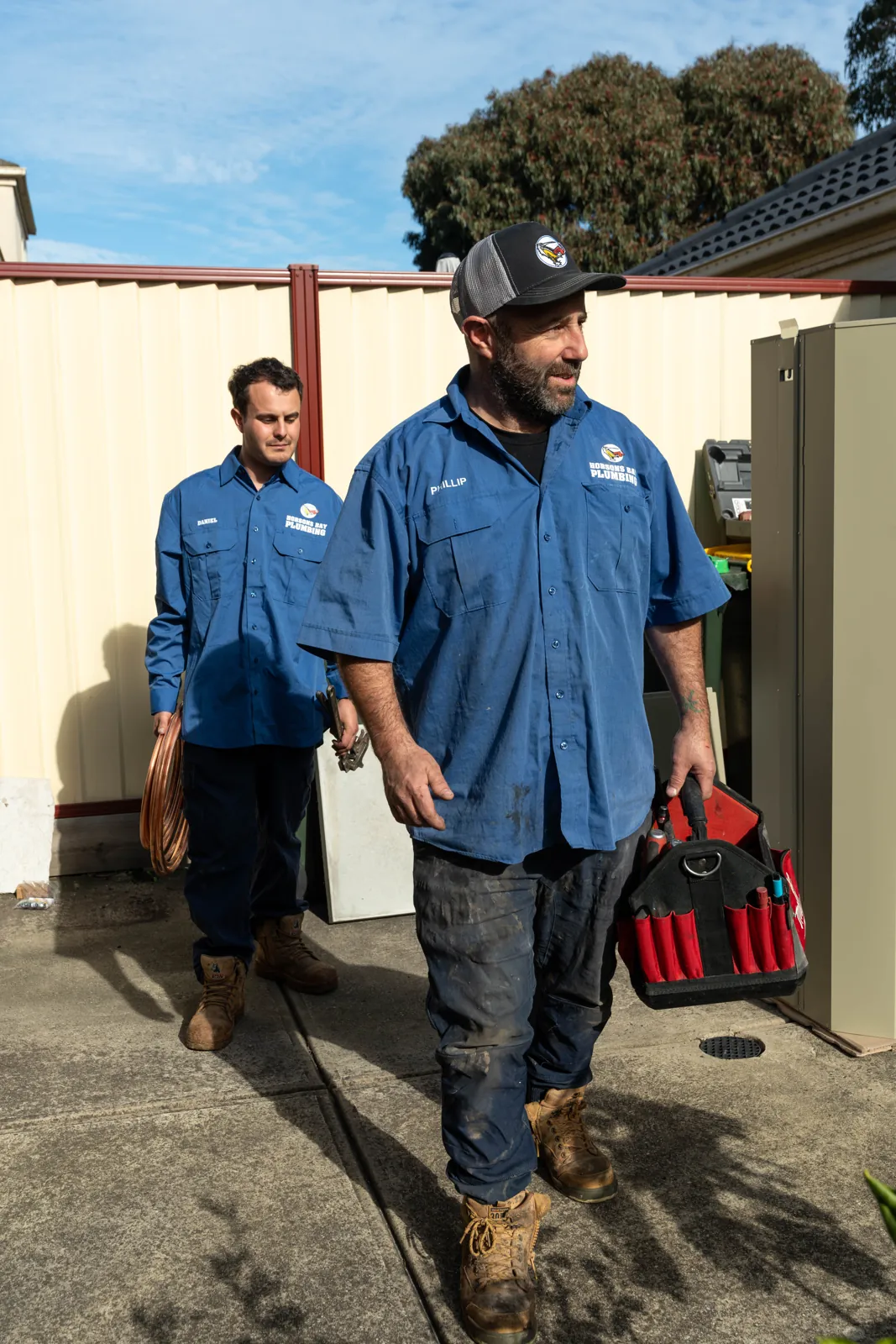 Licensed gas fitter arriving at a job in Flemington