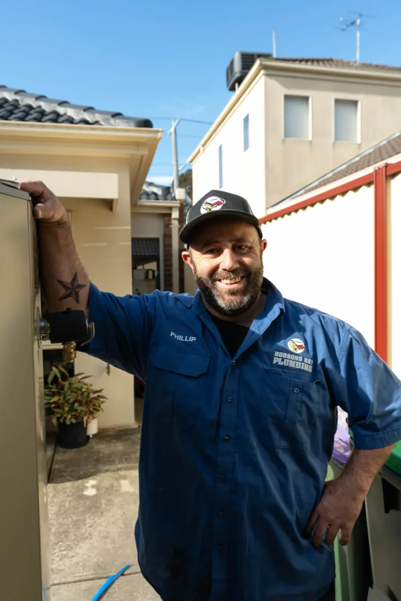 Licensed Hobsons Bay plumber working on site